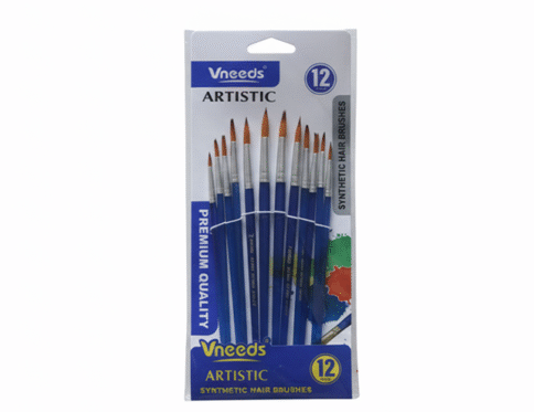 Art brush set (12pcs) 1602 Vneeds