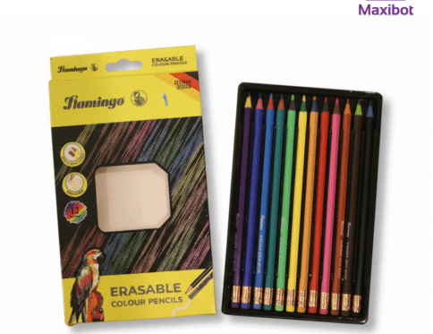 erasable 12k color pencil flamingo houser 1x24g