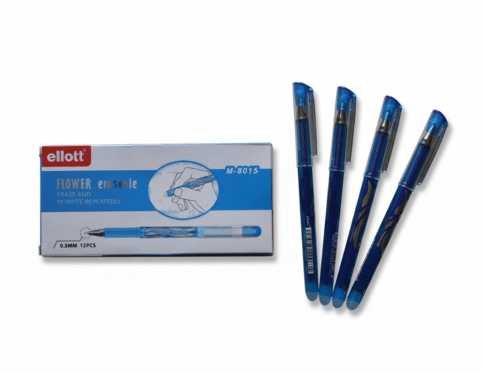 Ellott Flower Erasable Gel Pen – 12-Piece Box